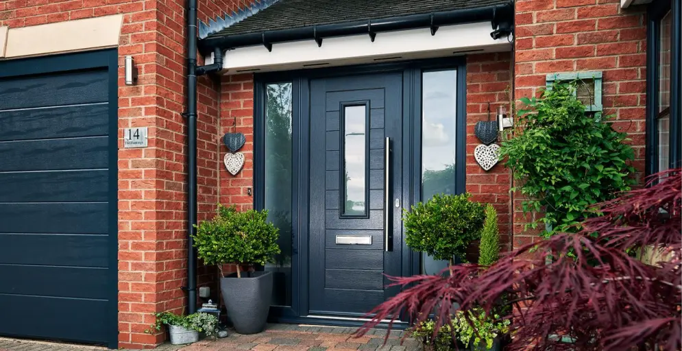 Photo of a dark wooden main door of a house